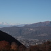 Blick über Lugano hinweg Richtung Wallis