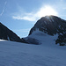 Abendstimmung in eisiger Struktur
