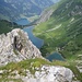 3-Seen-Blick vom Lachenspitz-Gipfel: Lache, Traualpsee und Vilsalpsee