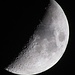 Der Mond heute um 18.32 Uhr, 4 Tage später nach der ganz schmalen Sichel....