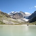 Links hinten das Bishorn 4153m, rechts der Turtmann-Gletscher