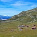 Die Obere Feselalp. Im Westen grüsst der Mont Blanc