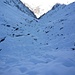la bassa Val Scaradra è tutta così : una distesa di massi ricoperti da una coltre di neve..