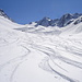Skispuren im Längental an einem Freitag unter der Woche; ein Tipp: wenn's geht nicht am WE!