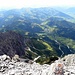Tiefblick ins Hinterthal, am Fusse des Hochseiler, 2793m.