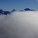 Gipfelaussicht vom Schopfenspitz / Gros Brun (2104,3m) übers Wolkenmeer zu den Berner Alpen.<br /><br />Von Links nach rechts: Doldenhorn (3438m), Bietschhorn (3934m), Balmhorn (3698m) und Rinderhorn (3448m).