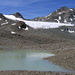 Gletschervorfeld des Vadret Sarsura, mitte Fuorcla Sarsura, rechts Piz Sarsura Pitschen, da waren wir vor kurzem noch oben...