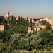 Generalife -  Blick zur Alhambra.