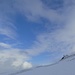 Einsame Alphütte im Winter.