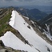 Geißhorngrat vom Gipfel - durch das steile Schneefeld rechts sind wir hinaufgekommen