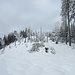 Die letzten Meter im Tiefschnee...sehr mühsam...