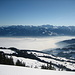 Nebelsuppe über dem St. Galler Rheintal und Liechtenstein