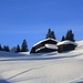 Tiefster Winter auf 1500m bei den Alphütten Galfarieng.