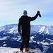David auf dem Vilan (2375,9m). Es hat Spass gemacht - auf eine weitere schöne Skitour im neuen Jahr!