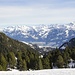 Blick ins Tal und die Zentralschweizer Bergketten