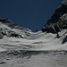 Blick von der Fründenhütte (2562 m) zum Fründenjoch (2984 m)