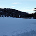 Der verschneite und zugefrorene Ferchensee
im Hintergrund spitzt der Kramer hervor