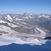 Blick vom Nordend;<br />Mont Blanc, Grand Combin, Matterhorn, Dent Blanche, Zinalrohorn