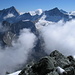 Sicht vom Gipfel des Grand Cornier 3962m zum [http://www.hikr.org/tour/post7808.html Weisshorn 4505m] & [http://www.hikr.org/tour/post3774.html Zinalrothorn 4221m] 