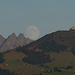 Mondaufgang zwischen Gargeller Madrisa und Rätschenhorn.