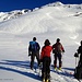 Die Ski Gruppe wählt den Weg