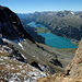 Lac de Silvplana et au fond le lac de Sils