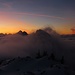 Sonnenuntergangs-Nebelpanorama