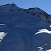 In der Fanezfurgga (2580m) erblick man erstmals das Skitourenziel Gletscher Ducan / Ducan Dador (3020m) in seiner vollen Pracht.