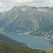 Blick vom Schafberg auf den Reschensee zu den Nauderer Bergen