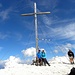 Viele Leute am Gipfel des Seekofel, 2810m, zählte ich  mindestens 100 Menschen im eine Stunde...