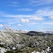 Durrenstein(2839m)-links, Paternkofel(2744m) und Drei Zinnen-rechts, gesehen von die Abstieg des Seekofel.