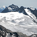Von links Ortler, Piz Fliana und Gletscherchamm
