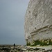 Englands chalk cliffs. uebrigens - die algen an der wand zeugen vom wasserstand bei flut !!! nichts wie weg..