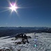 Das wäre die Aussicht am Gipfelkreuz der Hochblasse gewesen, wenn wir was gesehen hätten außer Nebel:-) (Bild vom 02.02.2011)