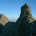 Gross Seehorn (3122m) und Gross Litzner (3109m) im Morgenlicht. Foto von der Traverse unterhalb P.3060m.