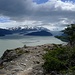 Am Ende des Lago Grey ist der Grey Gletscher zu sehen