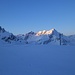 Blick von der Fiderepaßhütte (2070m) Richtung Südwesten auf den Liechelkopf (2371m), links und den Elferkopf (2387m), rechts.