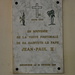 Eine Tafel erinnert an den Besuch von Johannes Paul II.