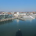 Der Hafen von Friedrichshafen vom Turm aus gesehen.