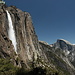 Upper Yosemite Fall & Half Dome sullo sfondo