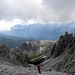 Die gesamte Aufstiegweg von obere Teil des Val di Popena Auta.