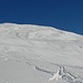 Cunggel & Spuren im Schnee von Gipfelstürmern, welche vor uns das Vergnügen auf dem Gipfel hatten...
