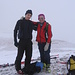 Foto di vetta per Assunta e Samuele, alla sua prima scialpinistica.