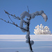 Skulpturen mit Schnee