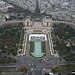 Palais de Chaillot nell'area di Trocadéro, visto dalla Tour Eiffel