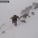 Sturm und Schneetreiben beim Anstieg auf den Gipfel