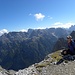 Blick Richtung Osten, im Sextner Dolomiten. Dolomitenparade mit Haunold(2966m), Birkenkofel(2922m) und Hochebenkofel(2905m), Dreischusterspitze(3152m), Bullkopfe und Drei Zinnen(2999m).