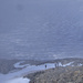 Die letzten Meter zum Gipfel des Tiefenstock – dahinter die endlosen Eisflächen des Rhonegletschers