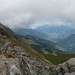 Der Grat zwischen Stätzer Horn und Fulhorn, unten das Churer Rheintal