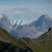 Zwei der schwierigsten und zwei der höchsten Gipfel Graubündens, Ela und Tinzenhorn, dahinter Palü und Bernina